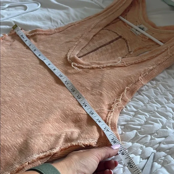 We The Free Orange Crop distressed Tank Top small - Picture 9 of 11